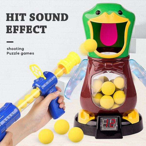 Hungry Ducks Skydelegetøjssæt Multifunktionelt kamplegetøj til drenge piger Scoring 12 Balls