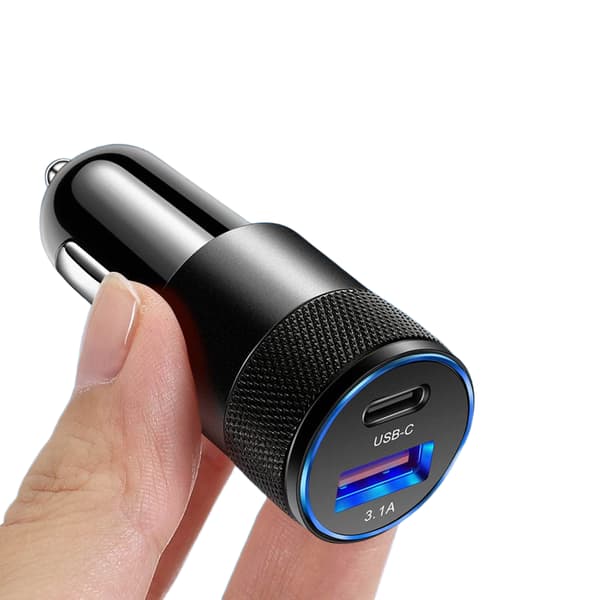 Snabb 66W bil USB Type-C oplader kompatibel med iPhone, Samsung, Huawei, iPad, tablet og mere (HY)