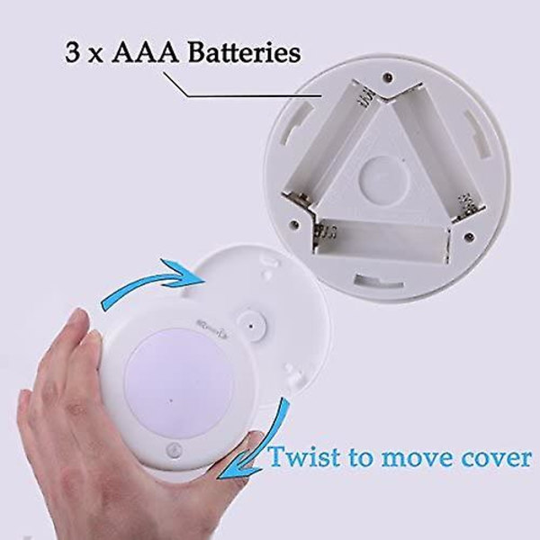 Trådlöst LED-ljus med rörelsesensor för garderob, trappor, hall, kök, sovrum (3st) (vit