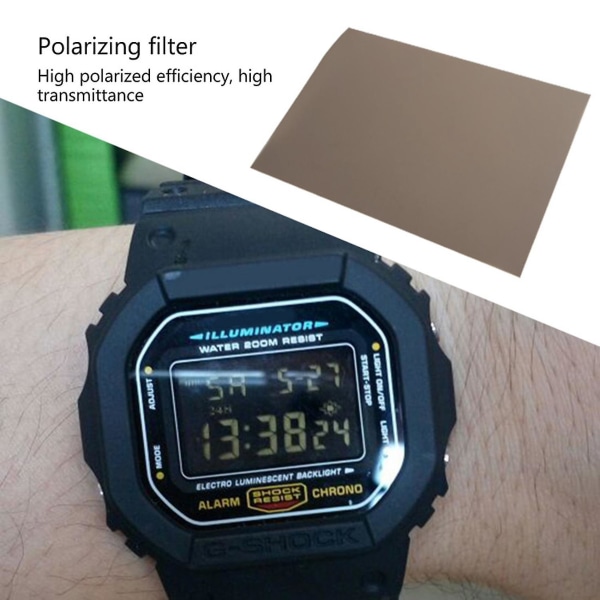 Lineær polarisasjonsfilm Lcd/led polarisert filter polarisasjonsfilm for polarisasjonsfotografi 5 stk (nr.