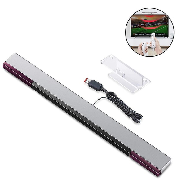 Sensor Bar för Wii, Ersättningskabelansluten Infraröd Strålsensor Bar för Wii och Wii U Konsol-yu
