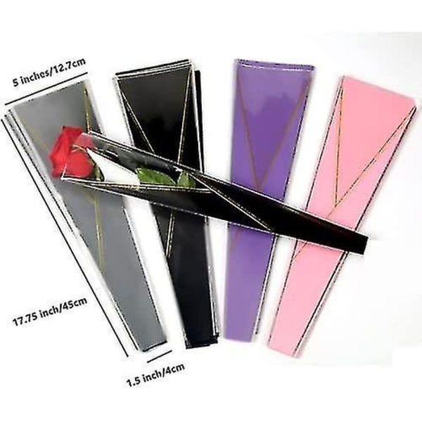 100 stk. Enkle blomsteremballageposer, enkel roseformet pose, gaveindpakning