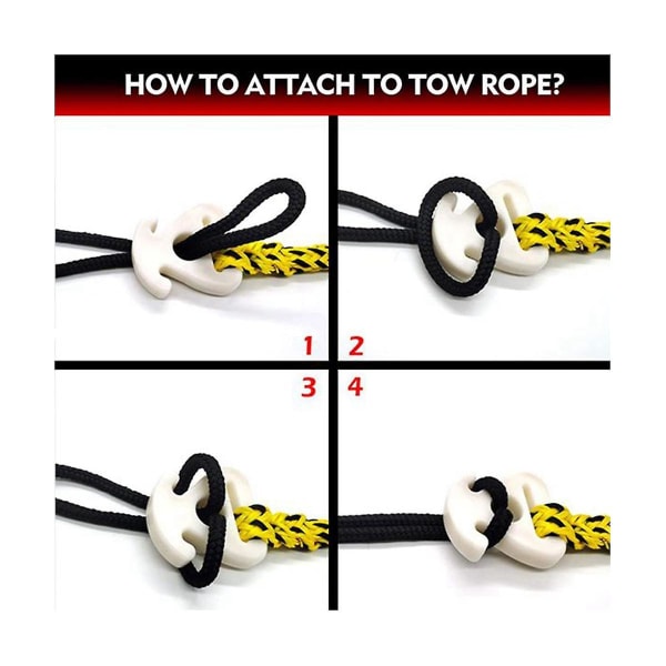 Boat Tow Rope Quick Connector, Vandski Rope Connector Towable Tube Rope Connector til jetski, vandsport