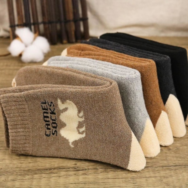 5 Par Alpaca Sokker for Menn og Kvinner - Ullsokker, Varme Vintersokker snowflake