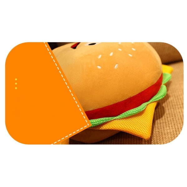 Pude Gigant Hamburger Puder Bløde Burger Plys Puder Bløde Fyldte Hamburger Plys Legetøj Stor Plys Hamburger Plushie 12\"