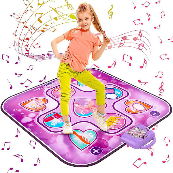 Musik-Dansematte med LED-lys, blinkende, 6 spiltilstande, berøringsfølsom, tidlig pædagogisk legetøj