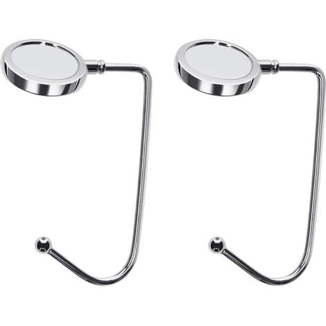 Set med 2 handväskkrokar - Silver - Vikbara krokar - för att hänga handväskor och småsaker