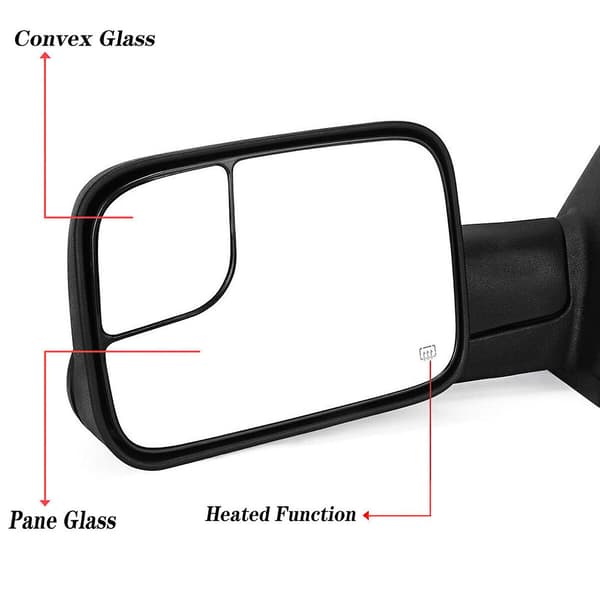 Opvarmet Spejl Glas til Trækning til Dodge Ram 1500 2500 3500 2005-2009 (Førersiden)