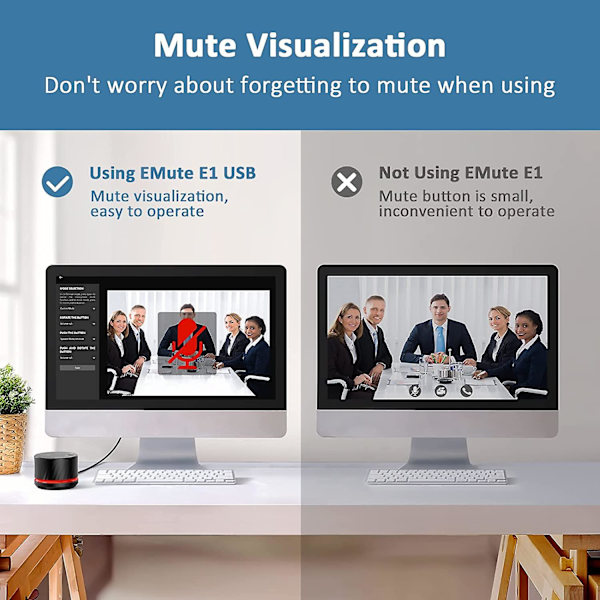 USB Volymkontrollknapp Emeet USB Multimediekontrollknapp Med Ett-klicks Ljudavstängningsfunktion Och Musikväxling Multimediekontroll