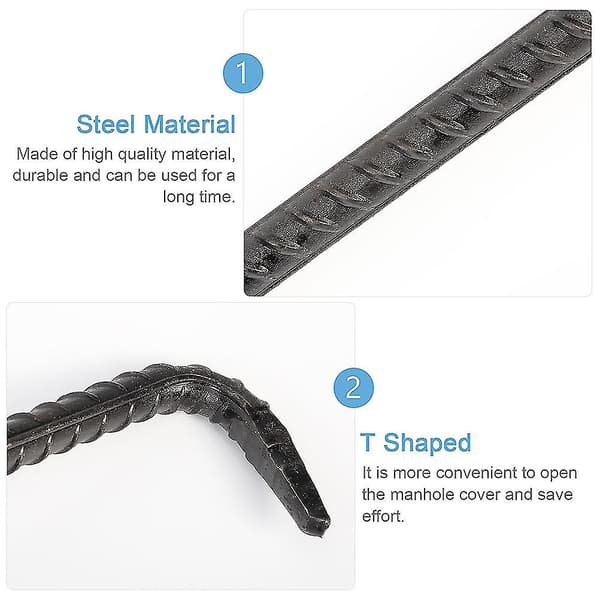 Metal Joycon Drænrist Hook Kloaklåg Hook Kødkroge Rustfrit Stål Llift Hooks Kloakdæksel Hook