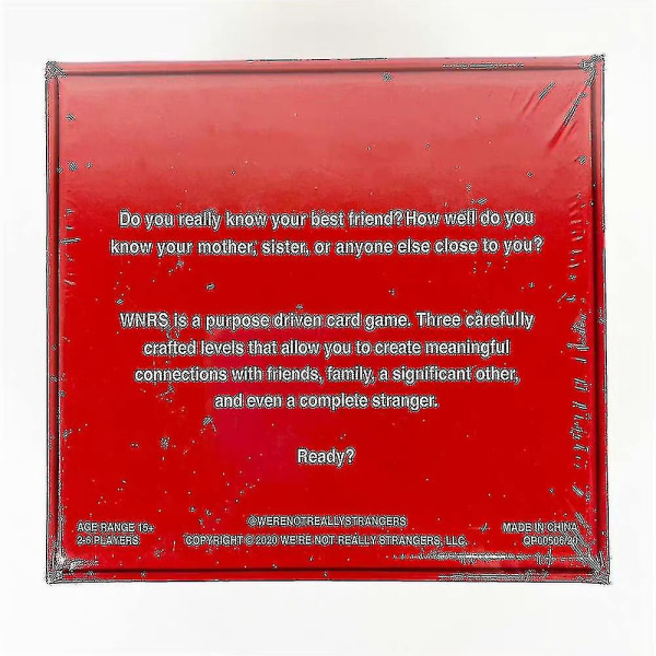 We're Not Really Strangers Card Game - Et interaktivt voksenkortspil og isbryder