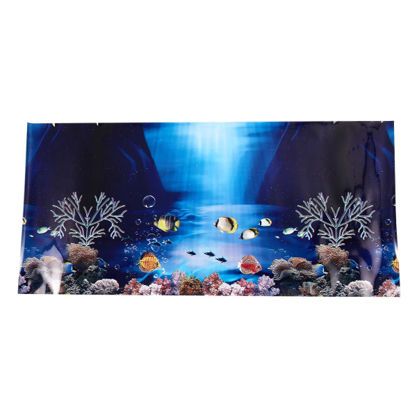 Familymall(tm) Aquarium Baggrund Akvarium Landskab Plakatvæg Dobbeltsidet Dekor30*60cm
