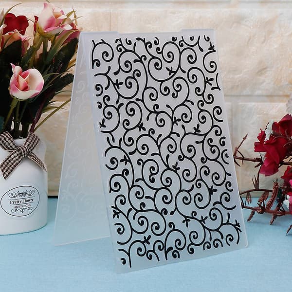 Flower Vine Plast Prægning Mappe skabelon Form Scrapbog Papir Card Making