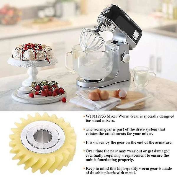 Mixer Snäckdrev för Kitchenaid Stativ & 2 par motorborstar