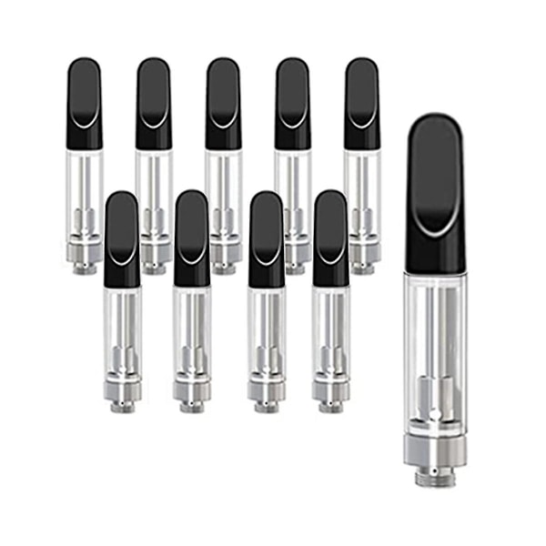 10 st Svarta Tomma Förvaringspatroner För 1,0 ml Glas Keramik Lätt Att Fylla