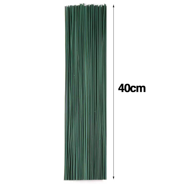 Handgjorda Rosblommor Pinnar Omlindande Bukett Stjälkar Blomsterhantverk Grön Fin Tråd Blomsterpinnar med Blomstergren Material Kit C