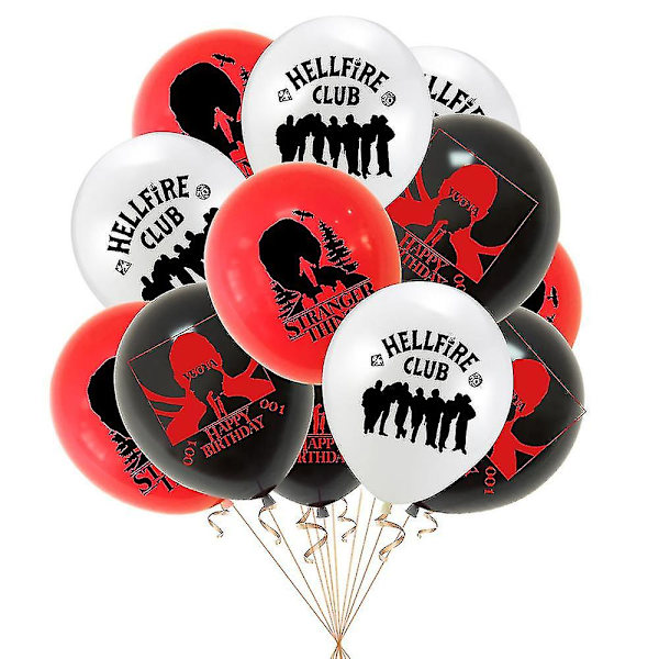 Stranger Things Tema Fødselsdagsfest Dekoration Baggrund Balloner Banner Kage/cupcake Topper Sæt Forsyningssæt