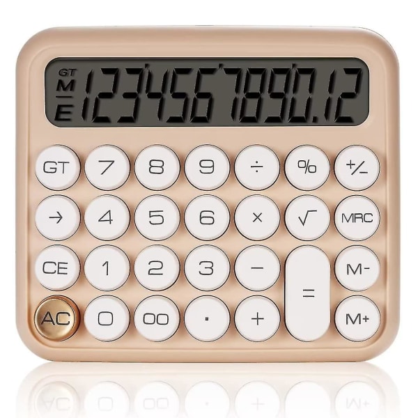 Miniräknare Stora knappar Skrivbordsräknare Miniräknare Söt miniräknare Stor med stor LCD-skärm 12-siffriga miniräknare för skola, kontor, hem