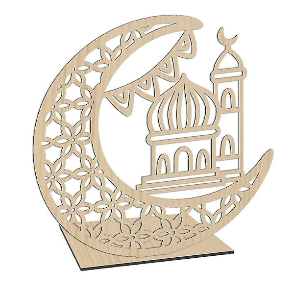 Puinen laatta koriste Eid Mubarak Ramadan pöytäkoriste taide käsityö sisustus E