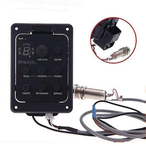 Fishman 4-bands 301 EQ-tuner Piezo-mikrofonförstärkare med blandning för akustisk gitarr