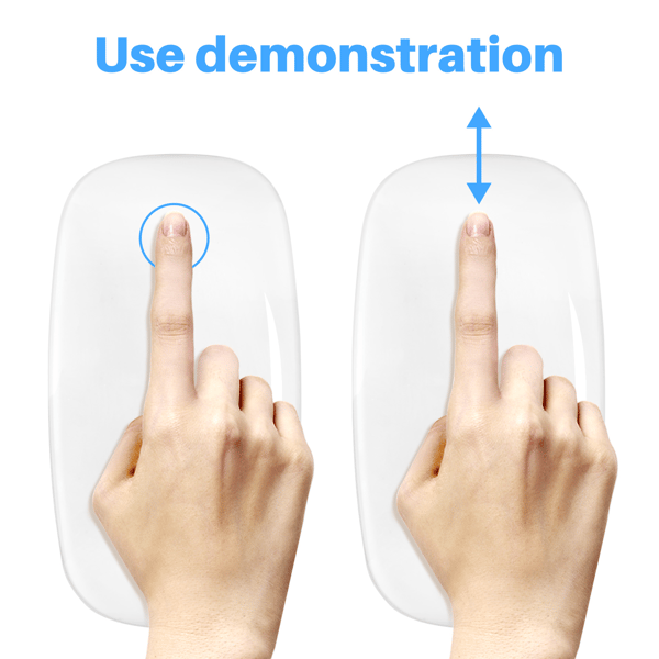 Trådløs Bluetooth Magic Mouse, Stille Datamus, Slank Ergonomisk Mus for PC, Apple Macbook