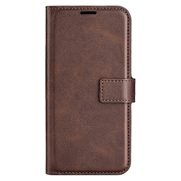 Til Xiaomi 14T Pro Stativ Etui Anti-Ridse Kalveskindstekstur Læder Telefon Cover - Gul