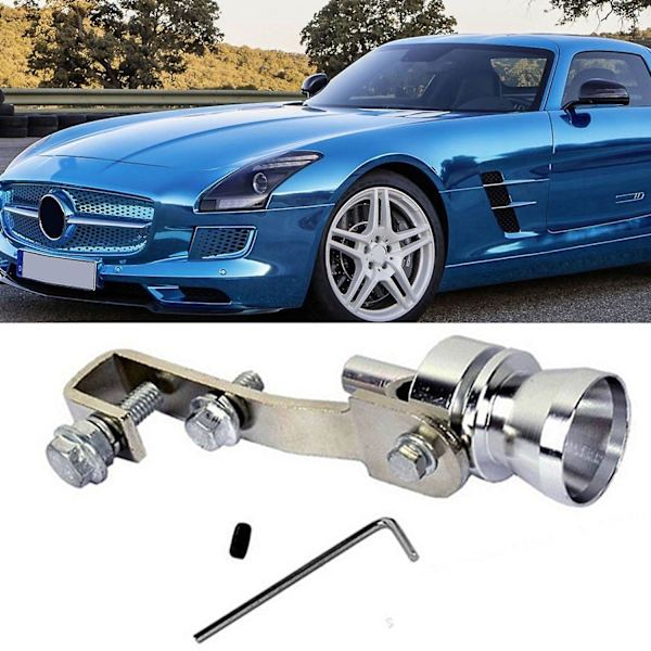 Turbo Visselpipa Robust Aluminiumlegering Bred Användning Motorcykel Bil Avgaser Falsk Turbo Visselpipa för