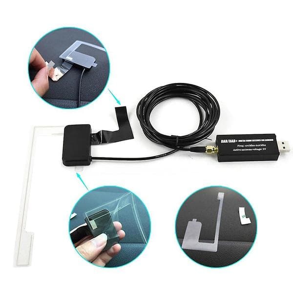 DAB/DAB+ Radio til bilmultimediesystem Universal bil DAB-radiomodtager Tuner USB-interface