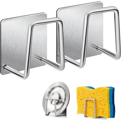 Oppvasksvampkrok, laget av 304 rustfritt stål, med lim