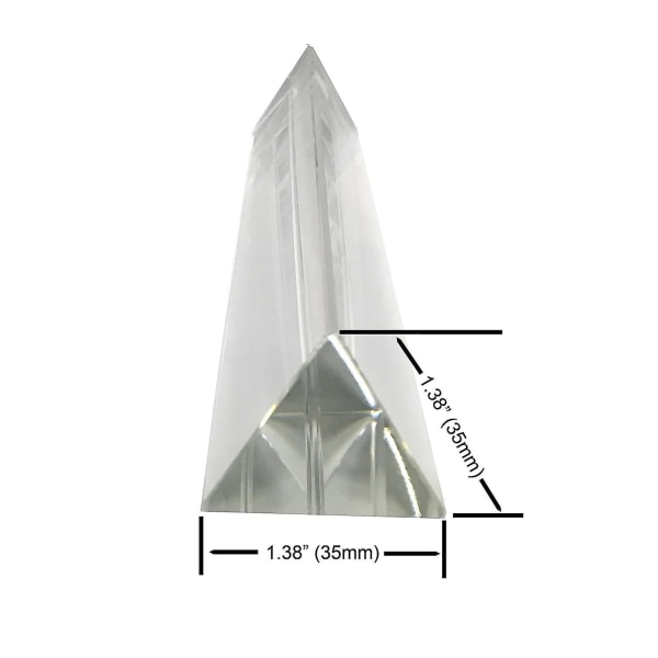 Kristall 6 tum optiskt glas triangulärt prisma för undervisning i ljusspektrumfysik och fotofotografiprisma, 150 mm"