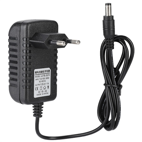 25.2V/1A Hurtiglader Li-ionlader Adapter 100-240V Inngang Flerlagsbeskyttelse