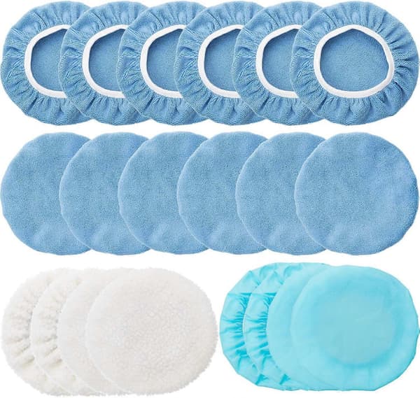 20 Stykker Bil Orbital Buffer Polisher Pad Bonnet Mikrofiber Max Baxer Bonnet