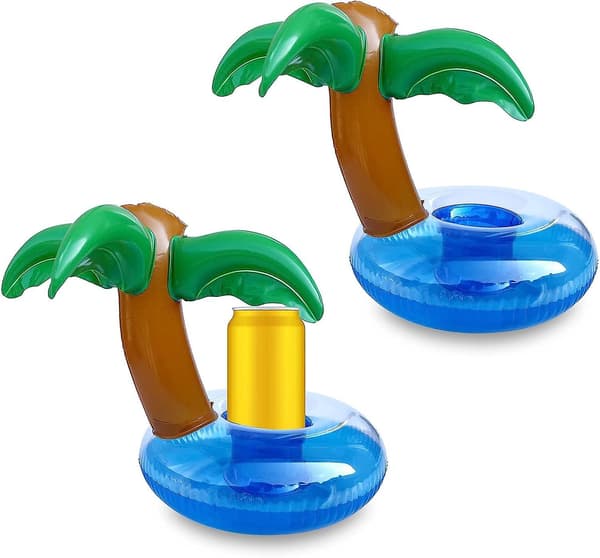 Uppblåsbar mugghållare för sommarpoolkalas (2 st)