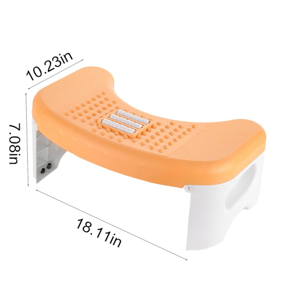 Foldbar Toiletstol, Squat-Poo-Stol, Badeværelsespotte-Trinbræt, Toilet-Hjælpe-Trin, Trinbræt, Passer til Alle Toiletter, Aftagelig  Stabelbar