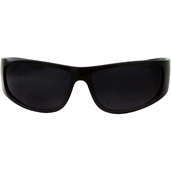 Super Mørke Linser Sorte Solbriller | Biker Stil Rider | Wrap Around Stel