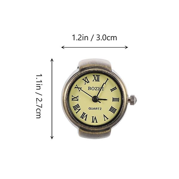 Digital Watch Kvinnor Finger Watch Klockor Flickor Present Retro Dekorativ Watch Watch Ring Assorted Color 3X2.7cm