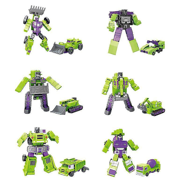G1 Transformeret Constructicon Devastator Sæt 6 i 1 100% Komplette Figurer [DB] Orange