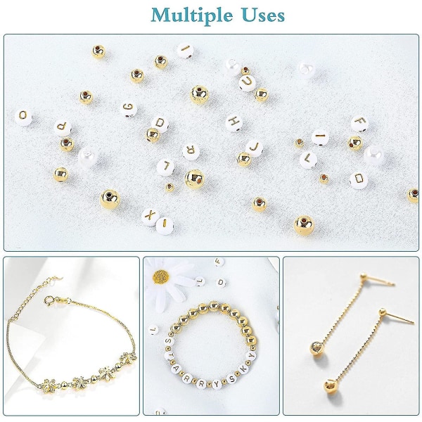 720 stk perleperler for smykkefremstilling DIY-armbånd halskjede øredobberhåndverk