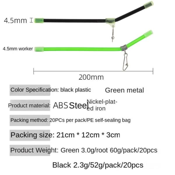 20ST Anti Tangle Boom Rør Balancestativ SORT SORT Sort