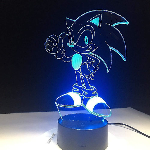 3d Sonic Night Light 1 Model og farveændring