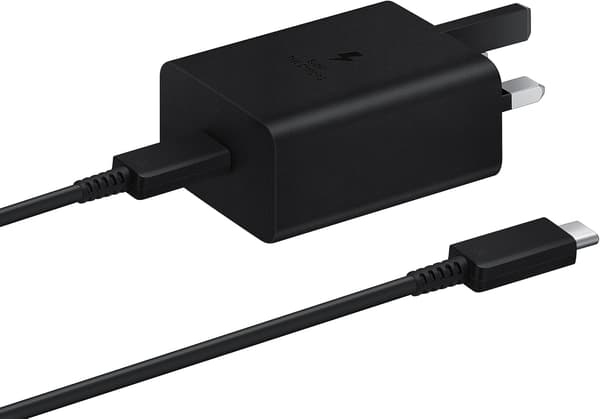 Samsung Galaxy Officiel 45W Superhurtig Oplader 2.0 (med USB-C til C Datakabel), Sort