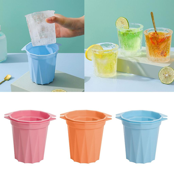 Dryckeskopp Silikon Ice Cube Mould Bricka Kök Kylskåp DIY Ice Cup Form