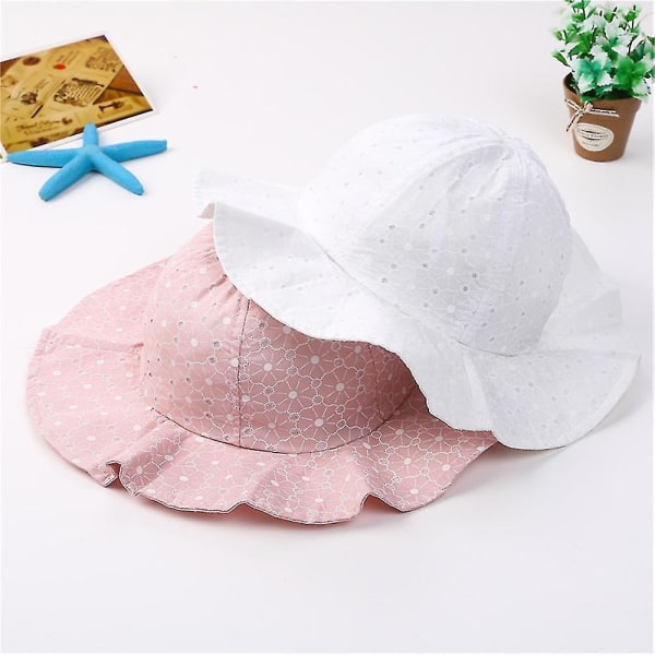 Sommer Vår Baby Bøtte Hat Princess Uv Protection Beach Cap Portable Outdoor