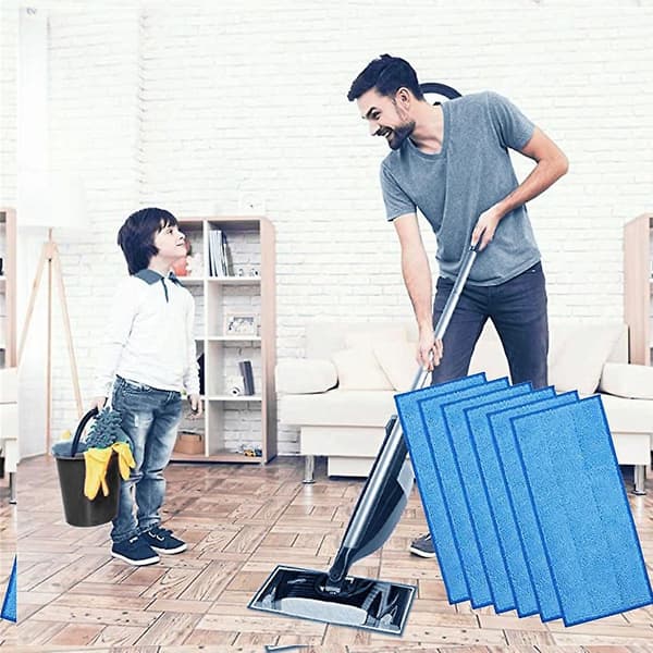 Til Swiffer-WetJet Moppude Mikrofiber Våd Tør Moppeklud Erstatning Vaskbar
