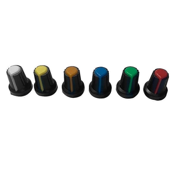 120 stk Potentiometer Knapper Kit Plast Knapper Hætte 6mm Diameter Skaft Hul Potentiometer Knapper Hætter