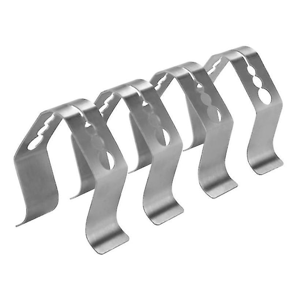 4 stk. køkken rustfrit stål grilltermometer probeklemmer holder 3-huls klemmer