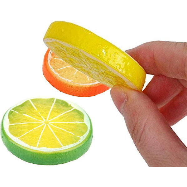 Almi 18 st Fake Citronskivor Simulerad Fruktdekoration För Fest Kök Bröllopspresent