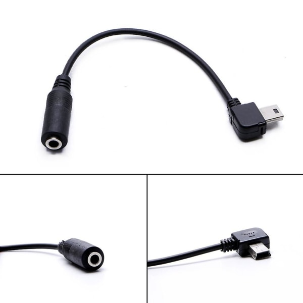3,5 mm mini USB mikrofon mikrofon adapterkabel för Gopro Hero 3 3+ 4 kamera Black
