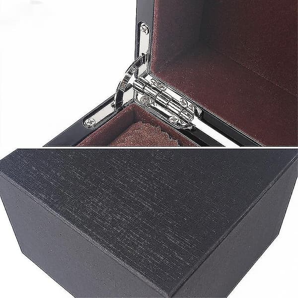 Svartlackerad Trä Högkvalitativ Klockbox Märkesklocka Displaybox Fyrkantig Box black