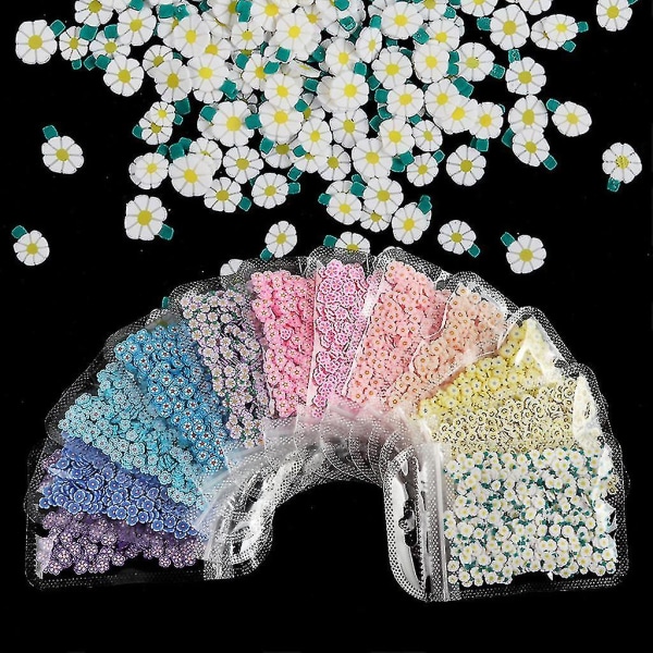 1 pakke blødt ler farverigt blandet blomsterfyldstof til gør-det-selv Uv-epoxyharpiksformfyldninger Smykker fremstilling af gør-det-selv-neglekunst-dekorationer